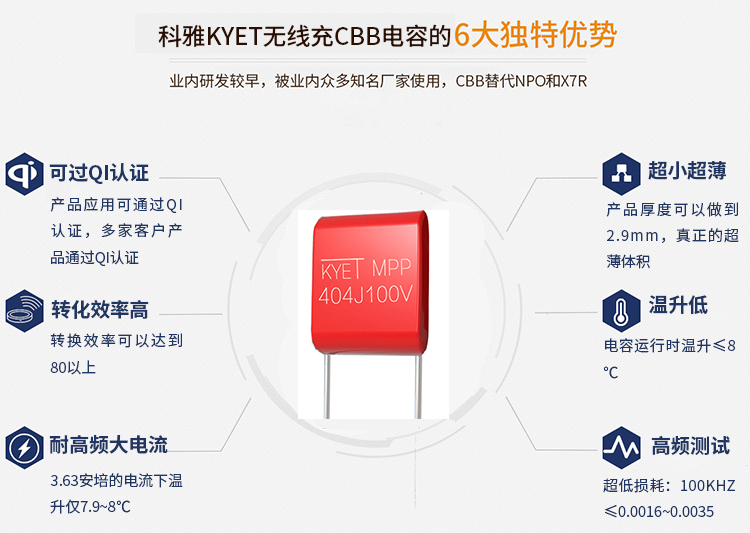 科雅無線充專用CBB電容特點(diǎn)與優(yōu)勢(shì)