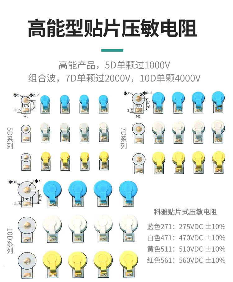 圓形貼片壓敏電阻